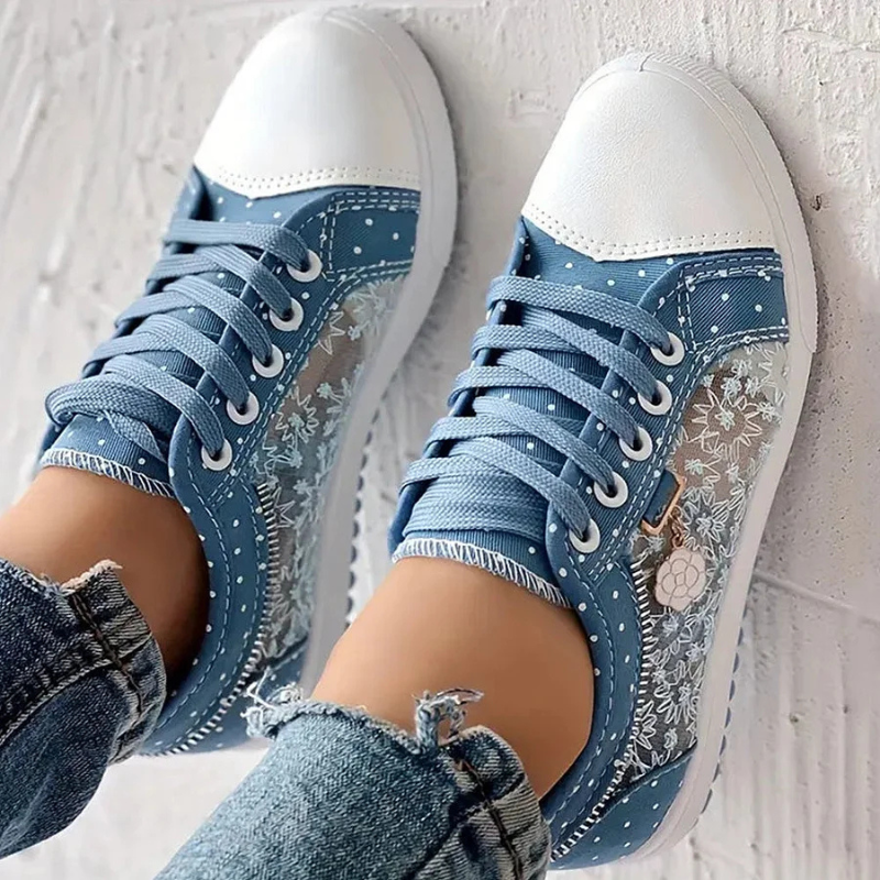 Lola – Women Casual Lace-Up Sneakers - Image 4