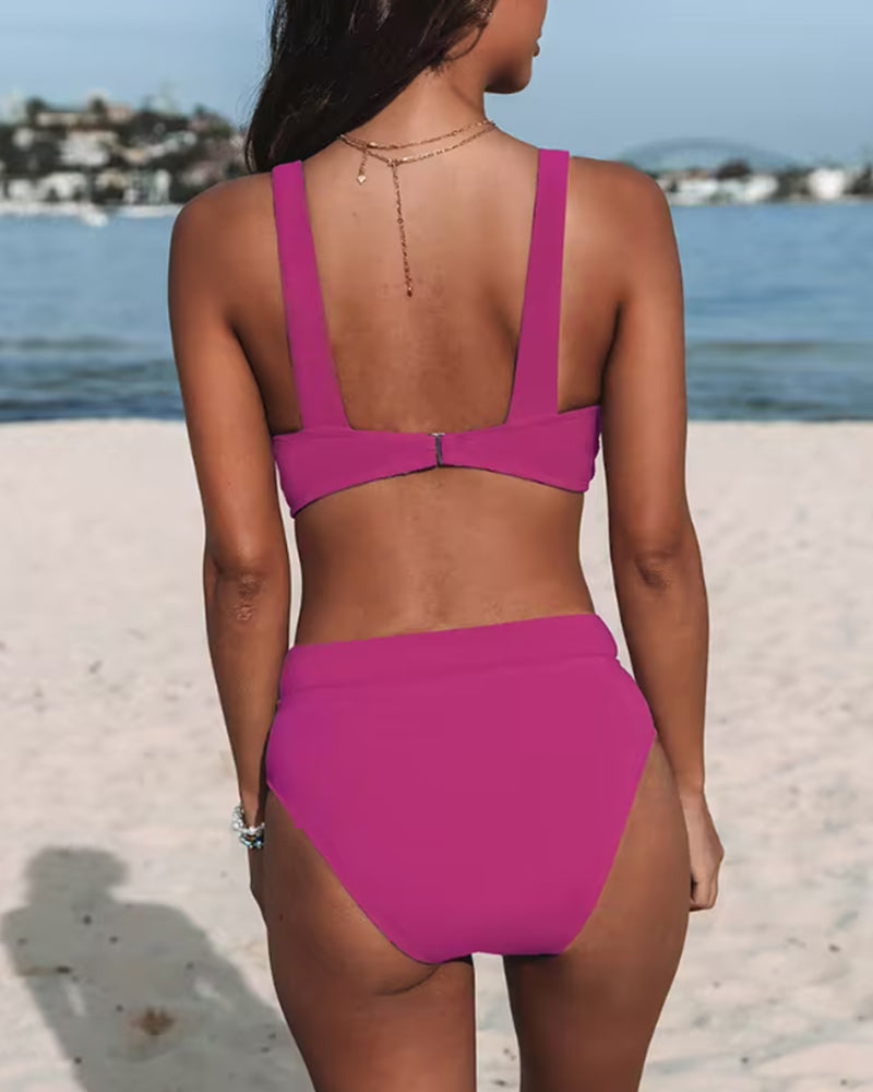 Carina – Solid High Waist Swimsuit - Image 6