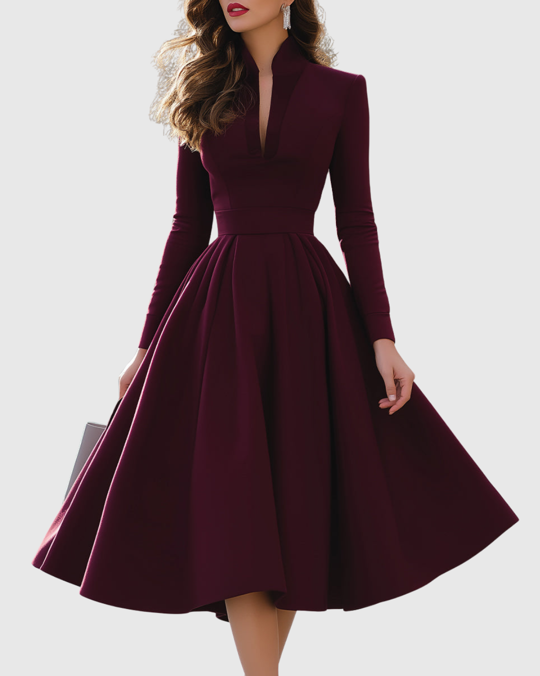 Susanne – Elegant V-Neck Dress - Image 3