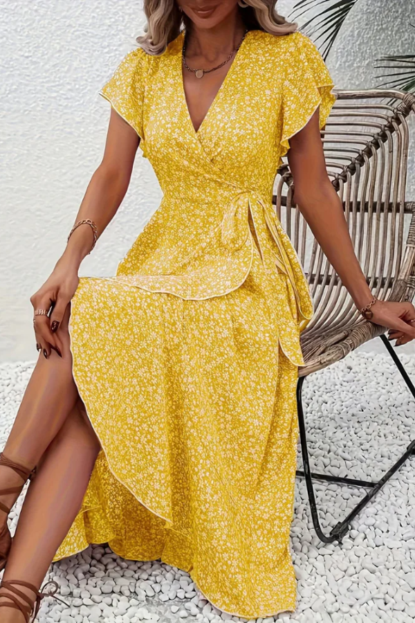 Wrap Dress for Women with Flattering Ruffle Hem - Image 7