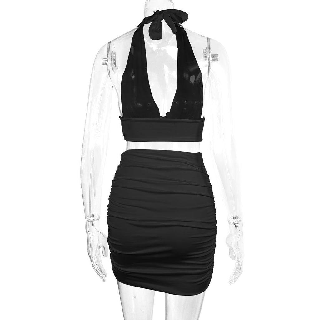 Charlotte – Halter Lace-up Hip Top Dress - Image 8