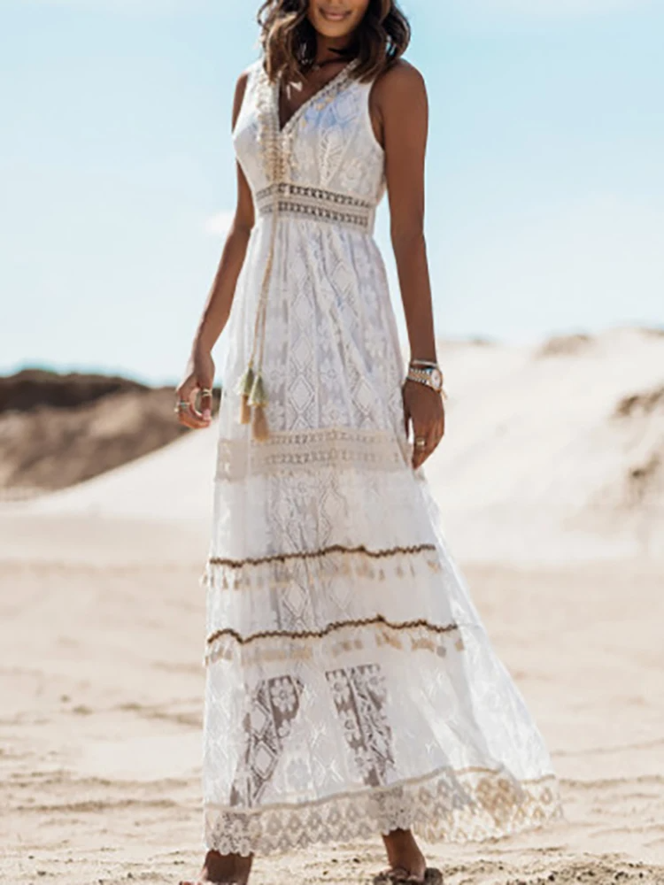 Mila – Women Summer Bohemian Maxi Dress - Image 4