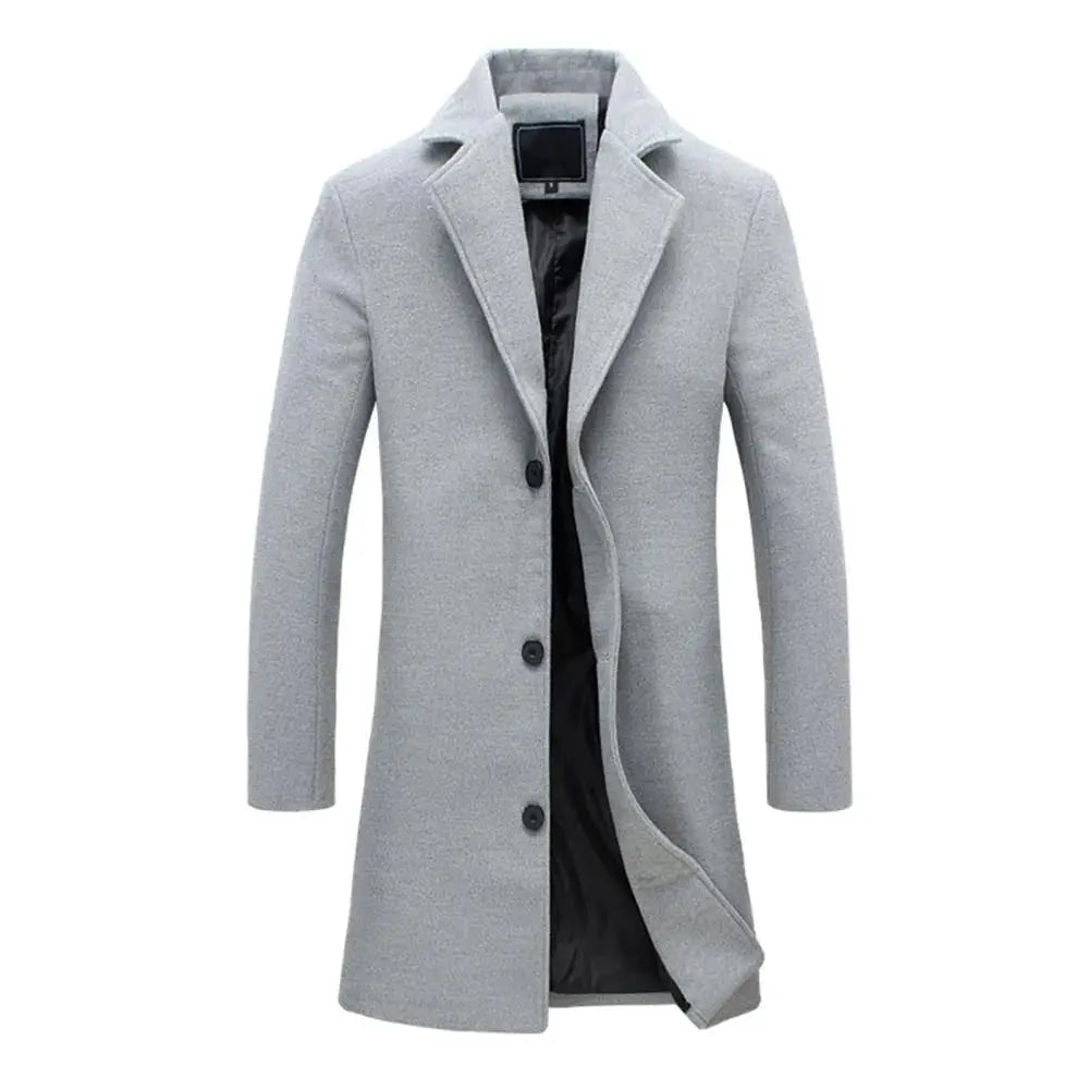 Men's winter coat in a tailored fit with a drooping lapel and button placket - J&B; - 4 - Elvaroza.com