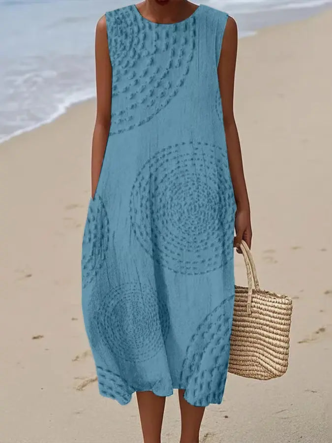 Sienna –  Sleeveless Round-neck Dress - Image 4