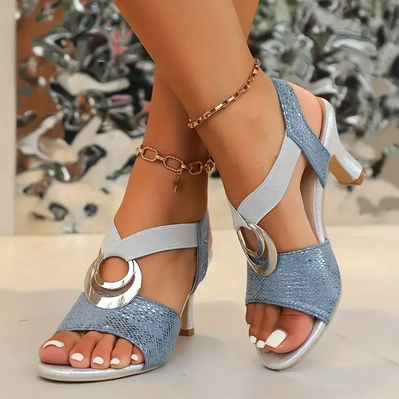 Irina – Ankle Strap Ring Sandals - Image 2
