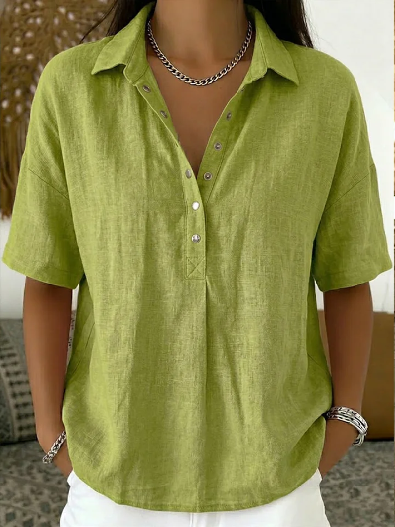 Thea – Button-Up Collar Blouse - Image 5