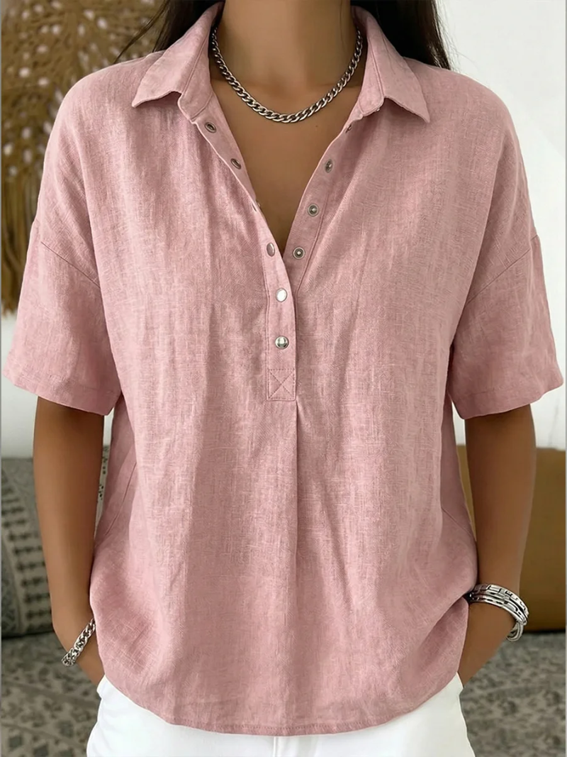 Thea – Button-Up Collar Blouse - Image 6