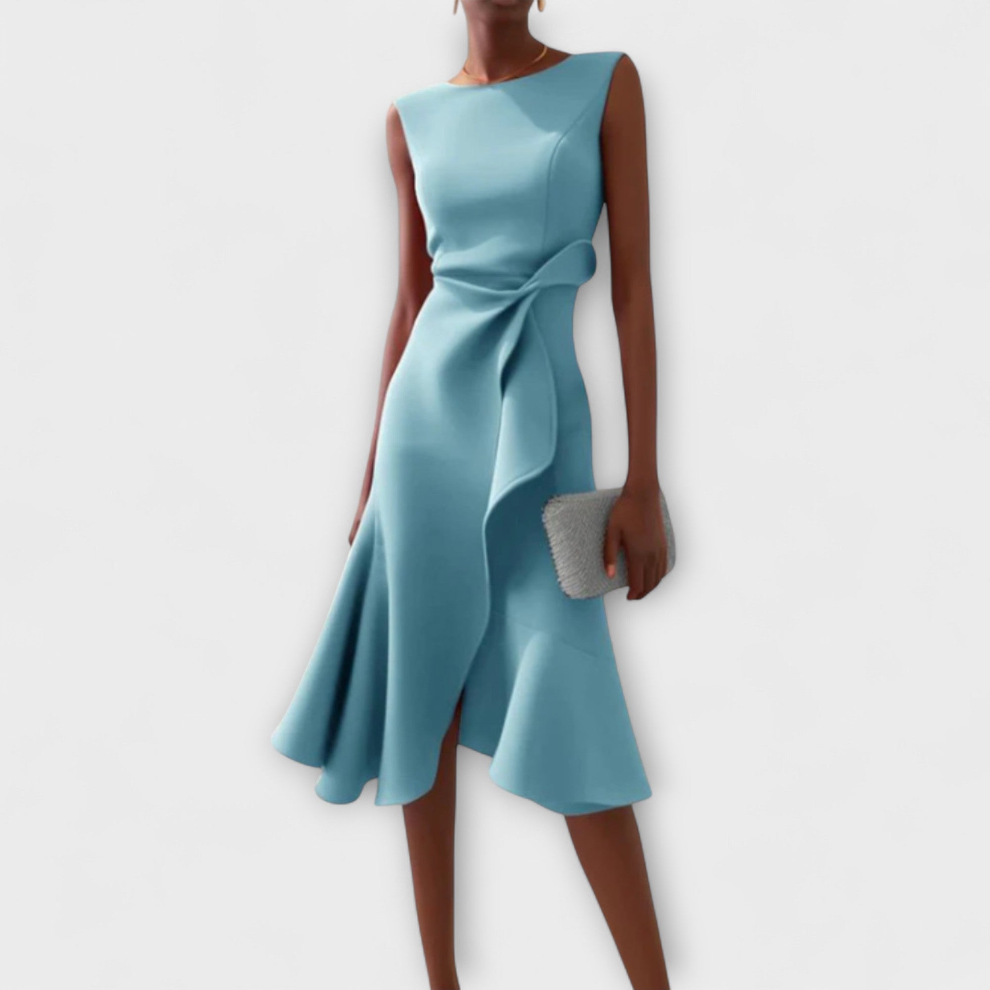 Maya – Women Elegant Wrap Midi Dress - Image 4