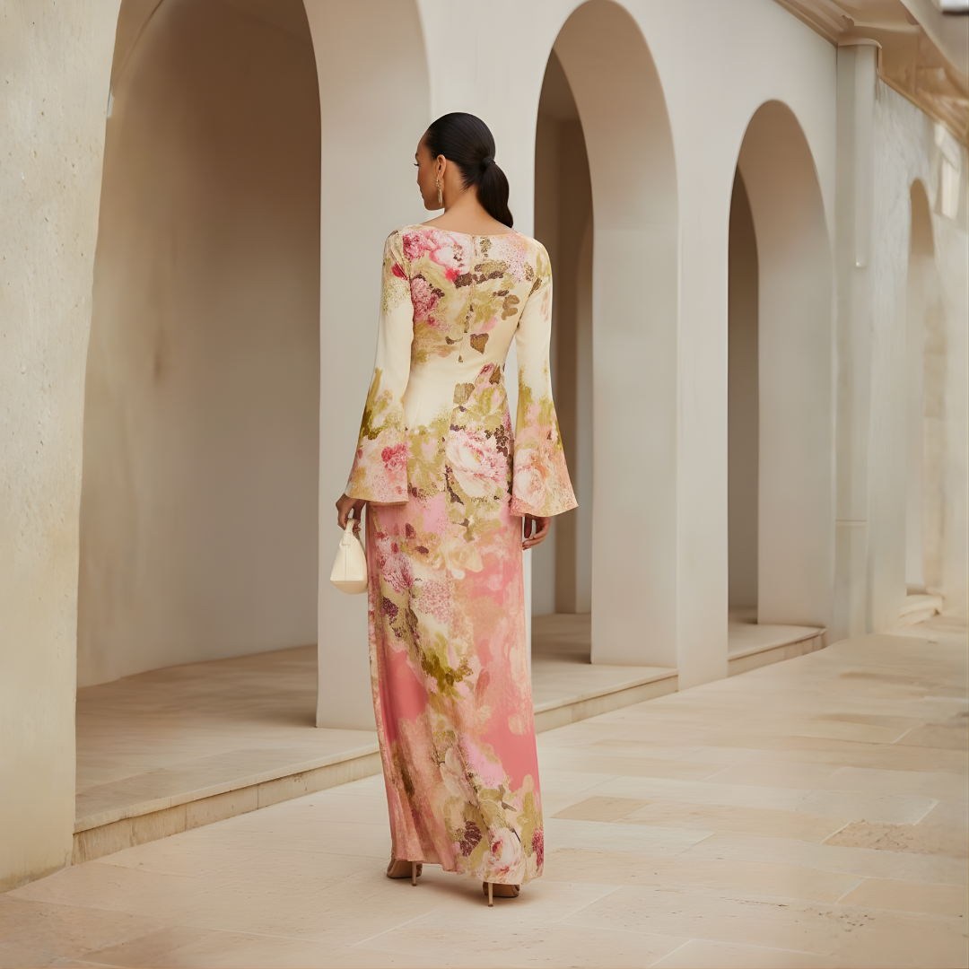 Lily – Women Floral Print Wedding Guest Dress - Image 5