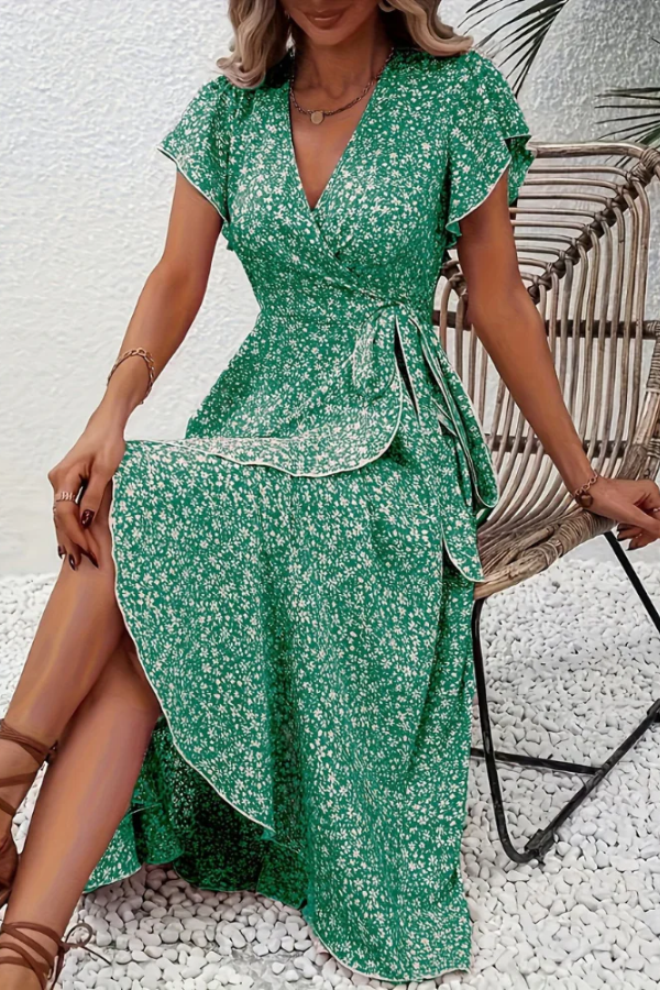 Wrap Dress for Women with Flattering Ruffle Hem - Image 10