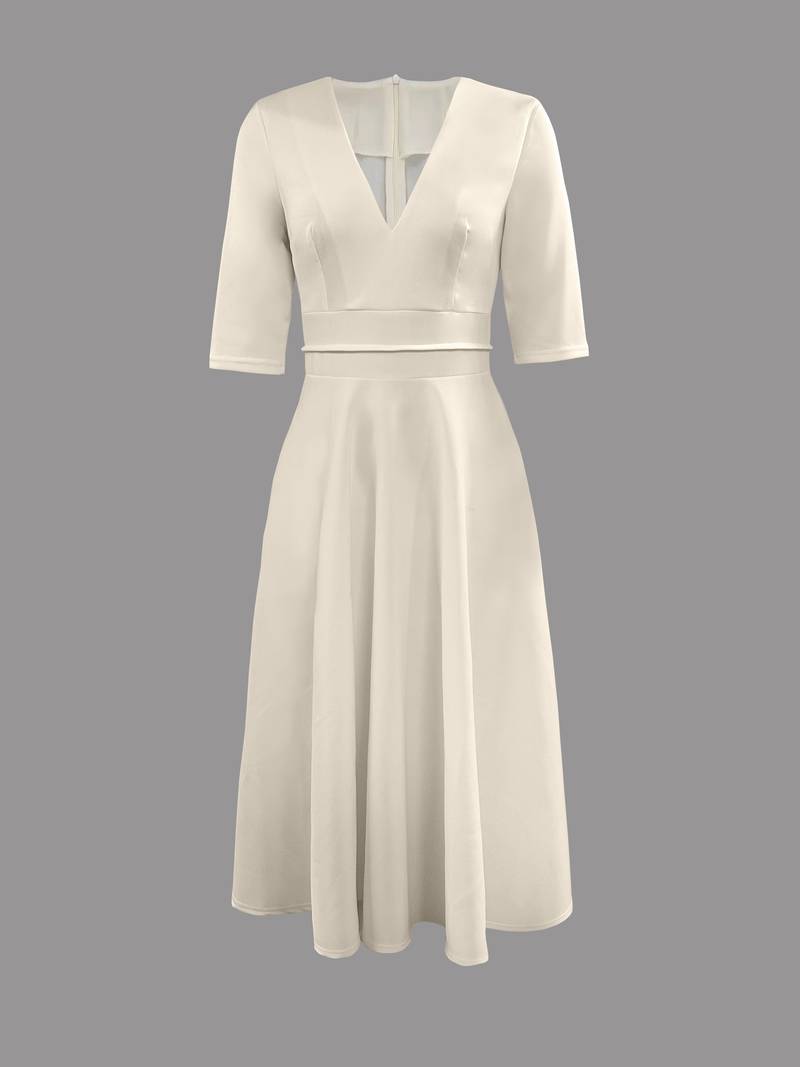 Lila – Women Elegant A-Line Midi Dress - Image 5