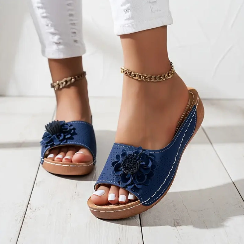 Layla – Floral Slip-On Sandals - Image 9