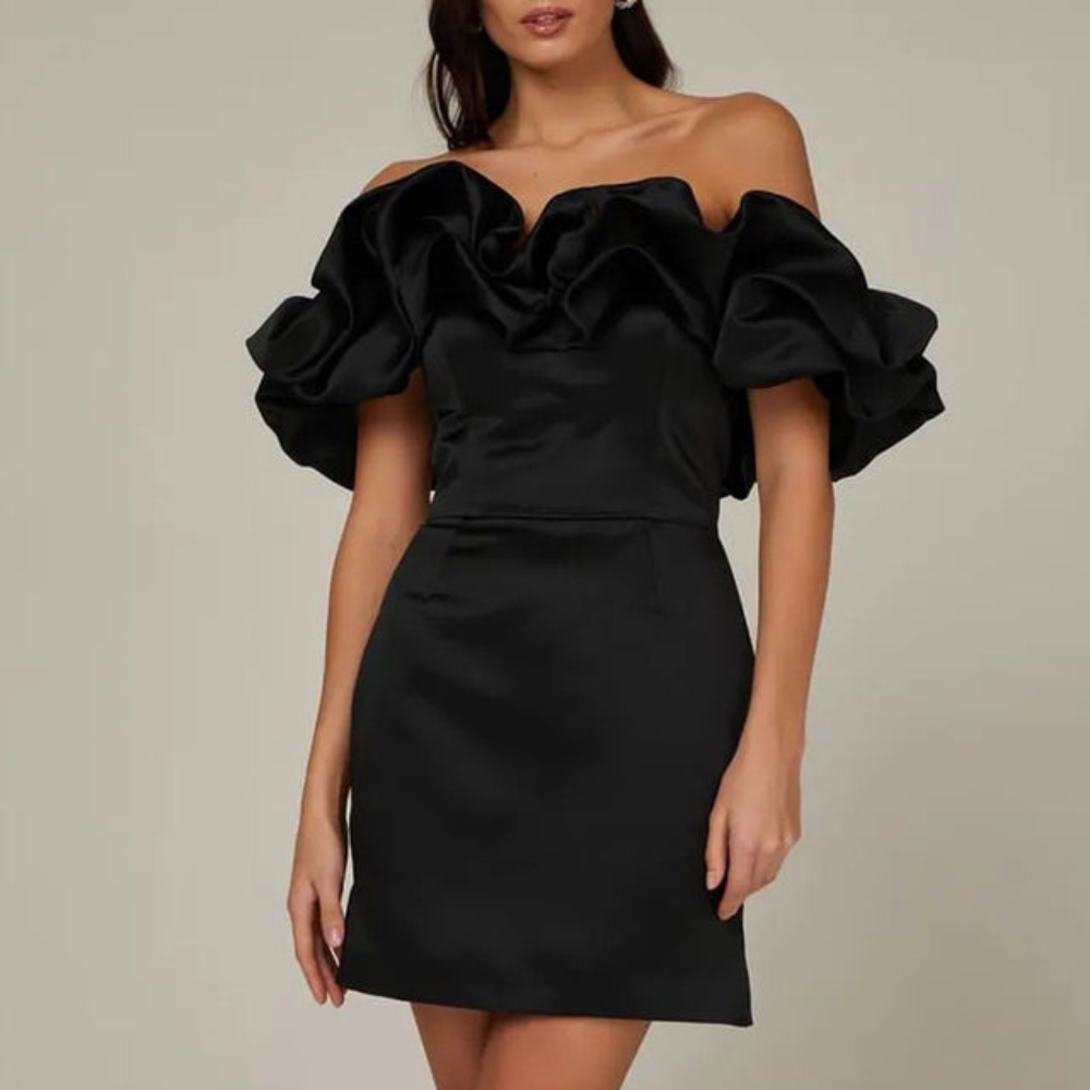Clara – Women Ruffled Off-Shoulder Mini Dress - Image 2