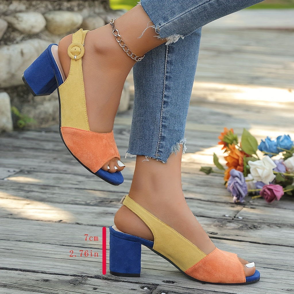 Lea – Women Slingback Block Heels - Image 12