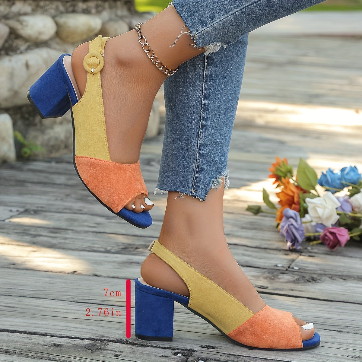 Lea – Women Slingback Block Heels - Image 12