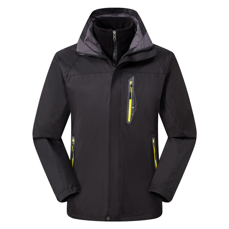 Men's Waterproof Jacket with Hood and Wind-Resistant Features - J&B; - 2 - Elvaroza.com