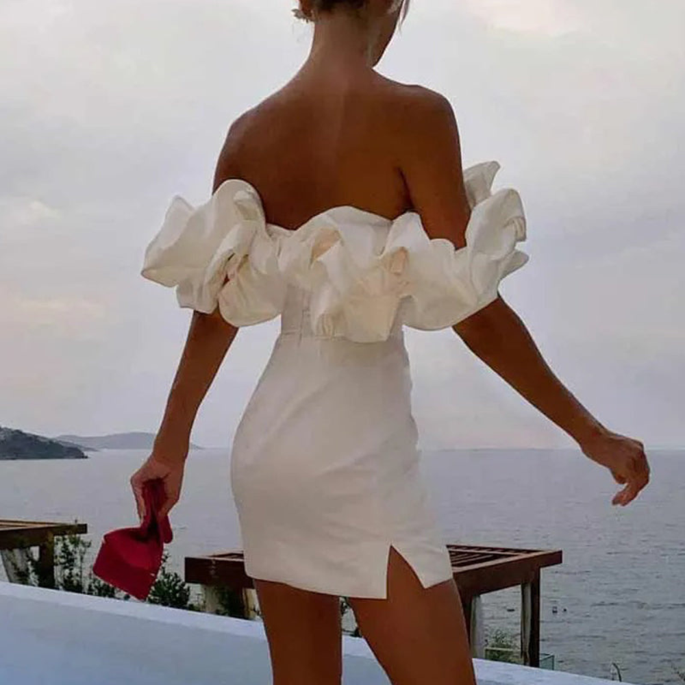 Clara – Women Ruffled Off-Shoulder Mini Dress - Image 6
