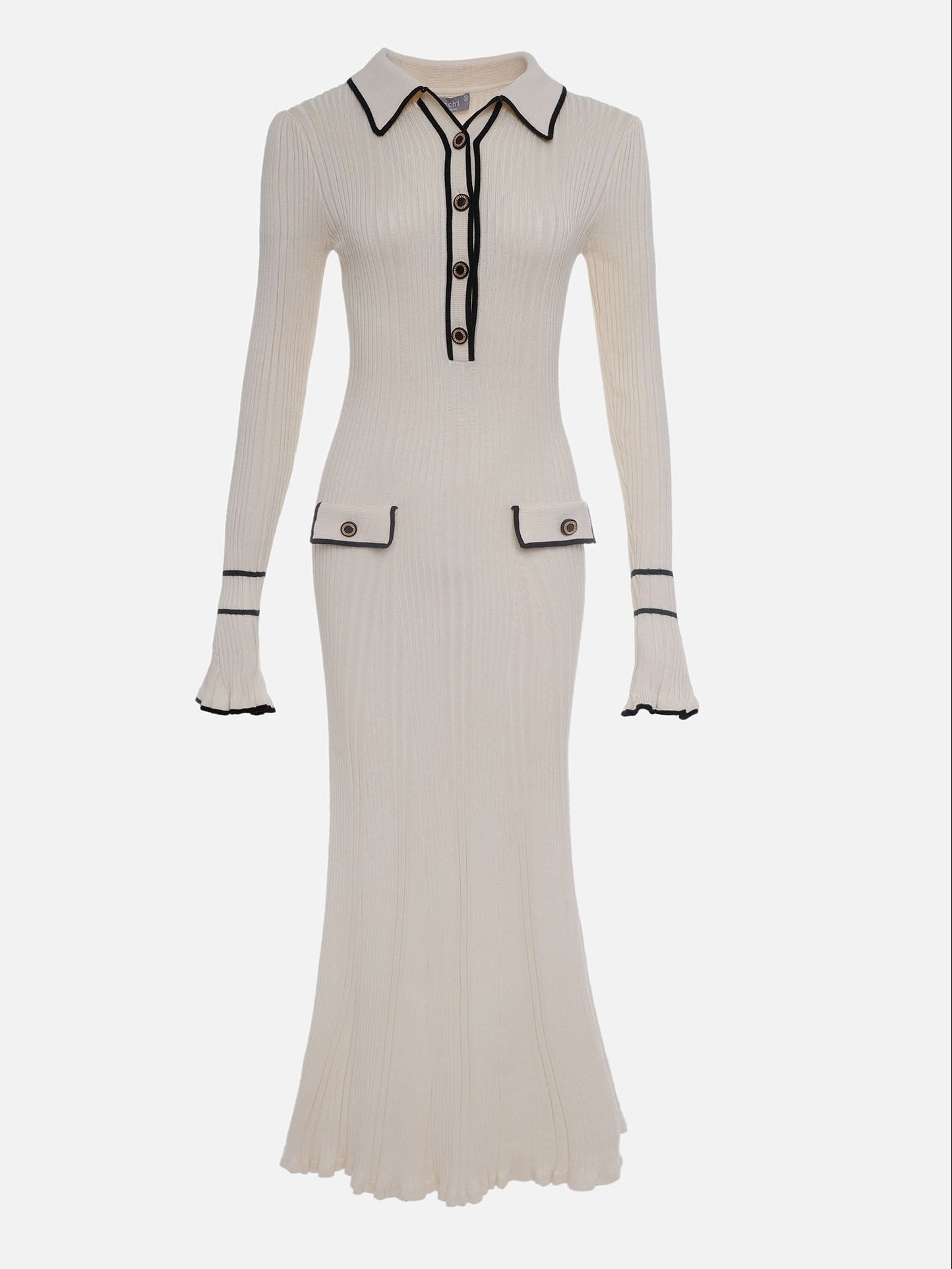 Elvira – Spring Contrast Trim Dress - Image 4
