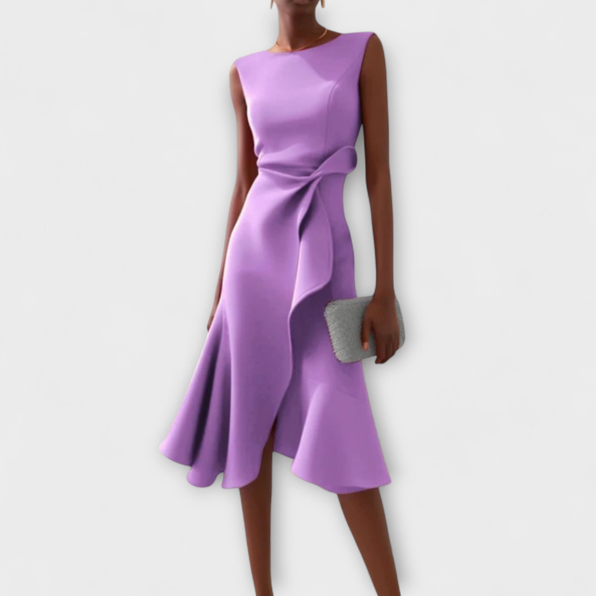 Maya – Women Elegant Wrap Midi Dress - Image 5