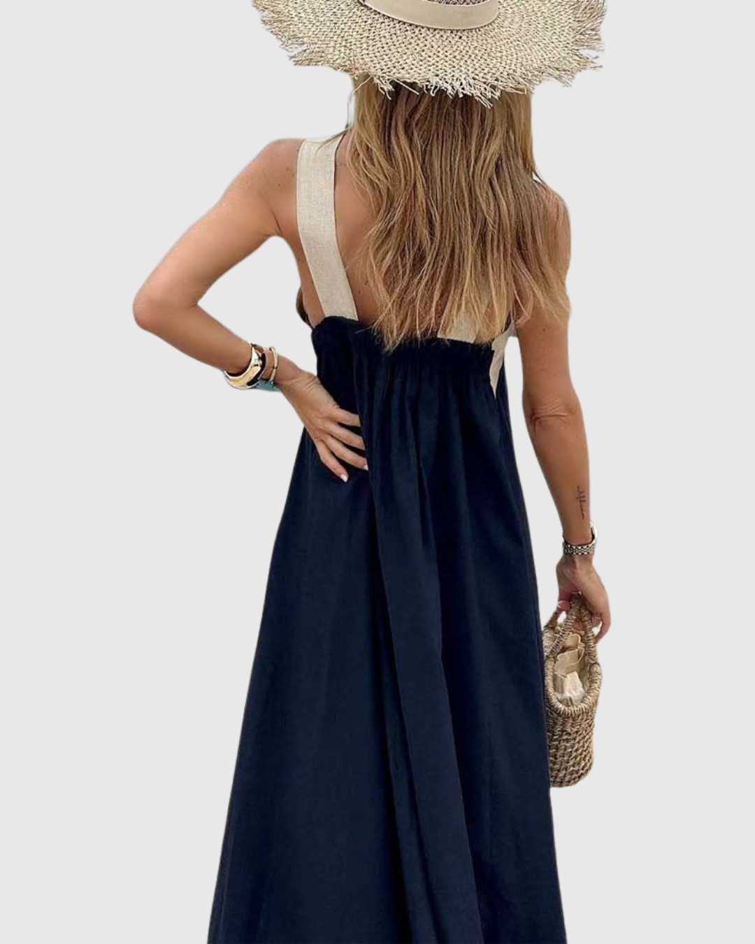 Annemarie – Elegant Cross Neck Dress - Image 8