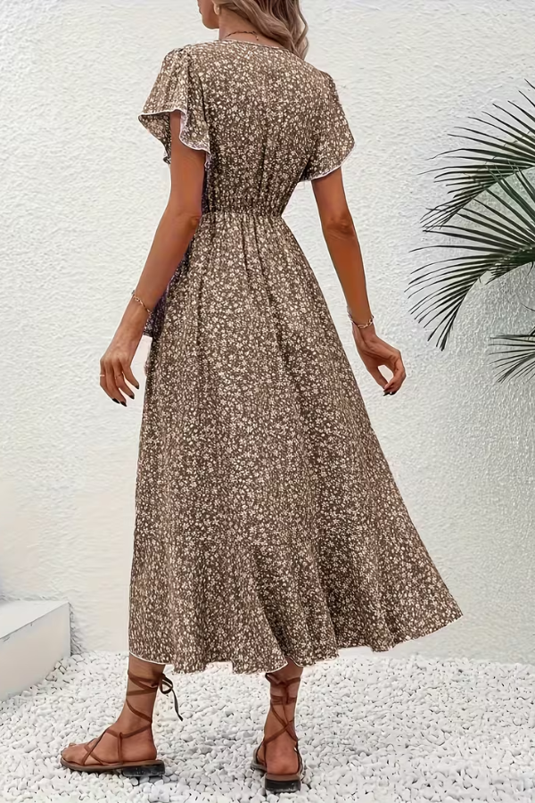 Wrap Dress for Women with Flattering Ruffle Hem - Image 3