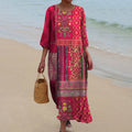 Lina – Women Floral Flowy Ethnic Dress - Image 1