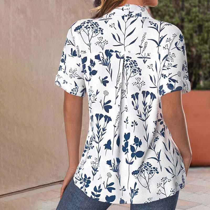 Theresa – Floral Print Button-Down Blouse - Image 2
