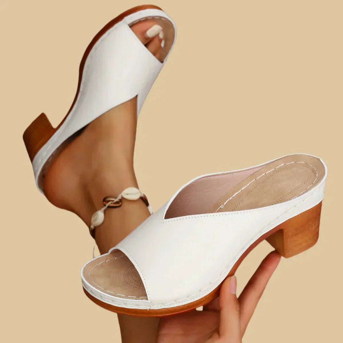Yvonne – Women Open Toe Block Heels - Image 3