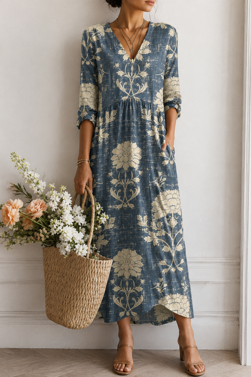 Antonia – Playful maxi dress with a floral print