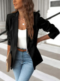 Blazer Women's tailored fit with single button closure - Image 3
