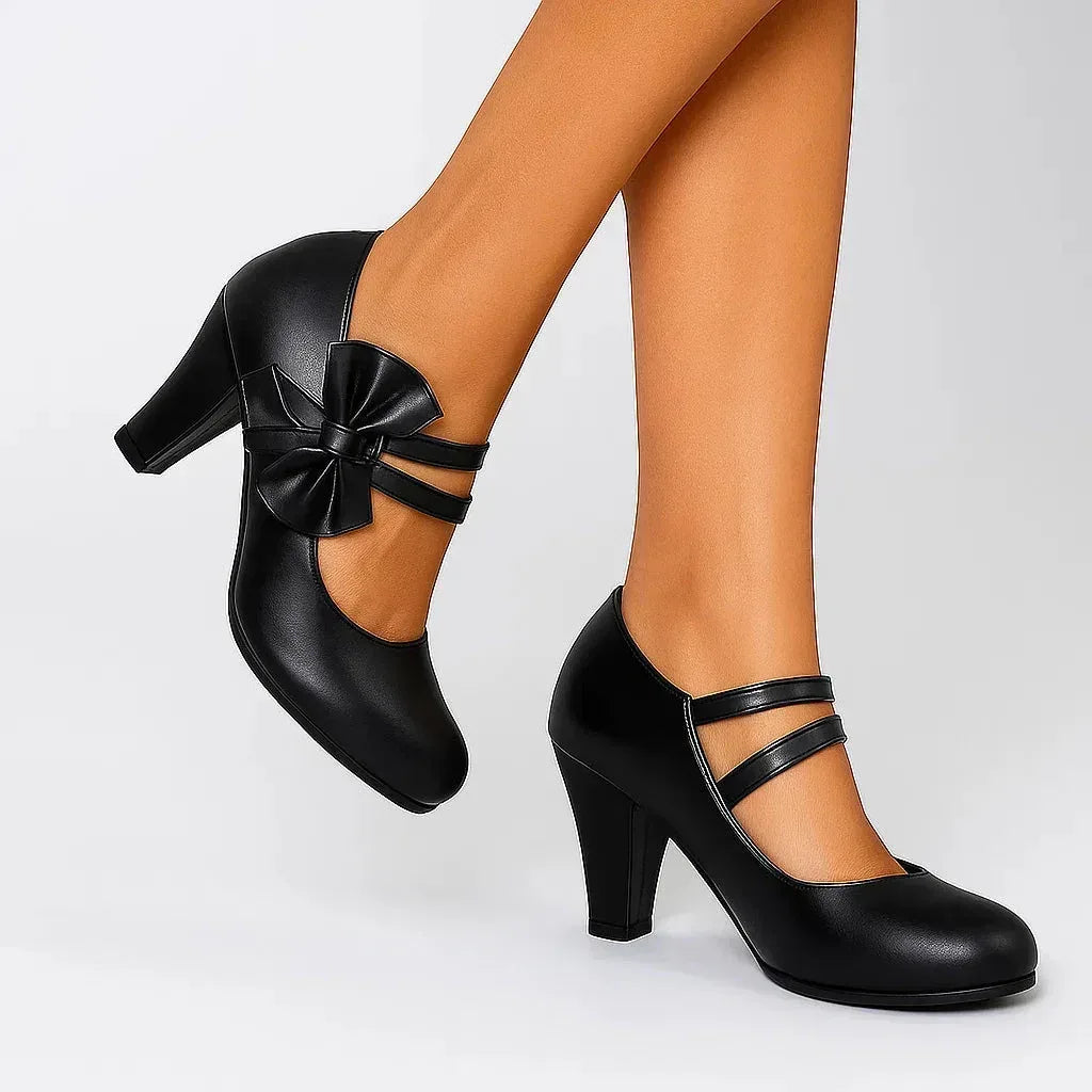 Elise – Elegant Bow Detail Heels - Image 12