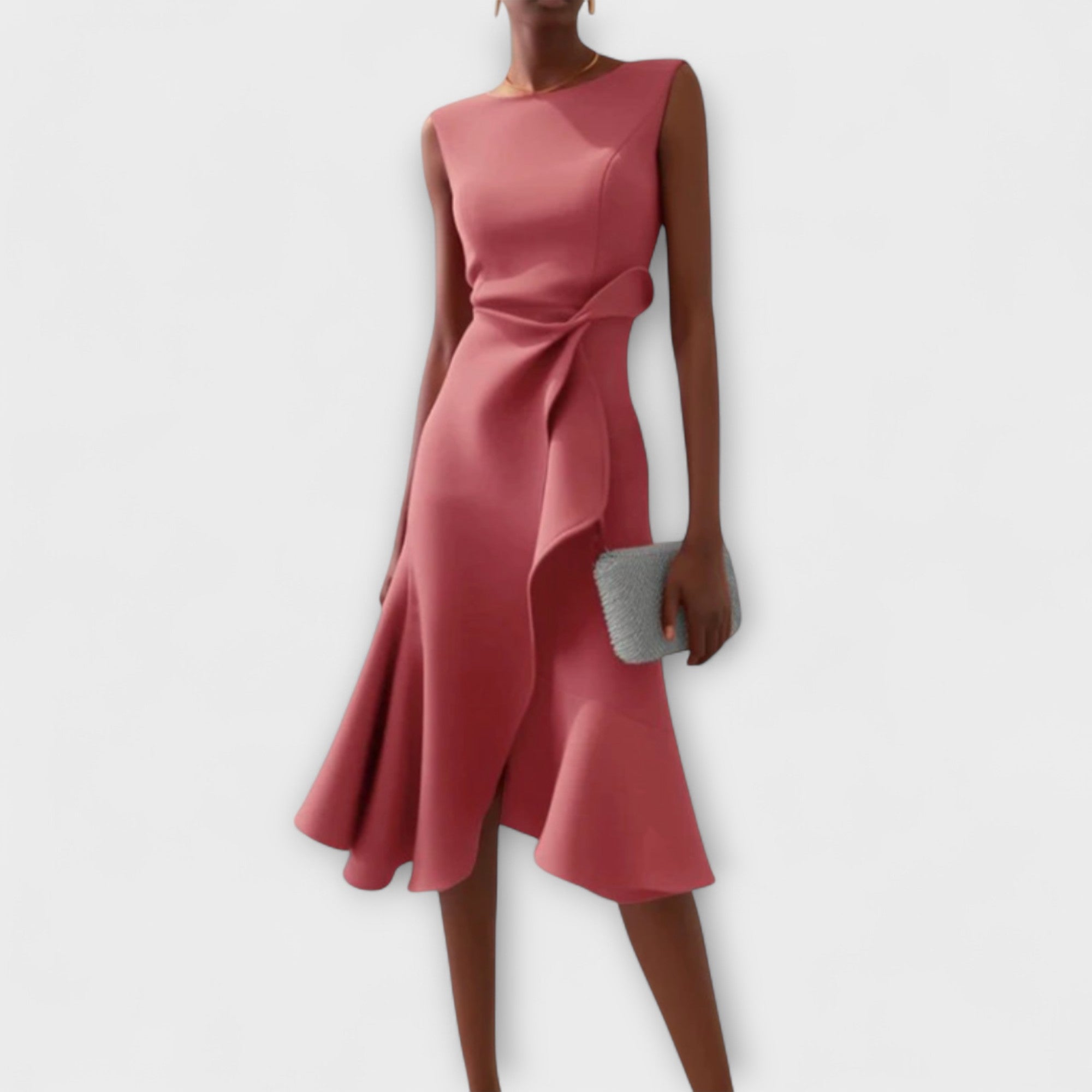 Maya – Women Elegant Wrap Midi Dress - Image 3