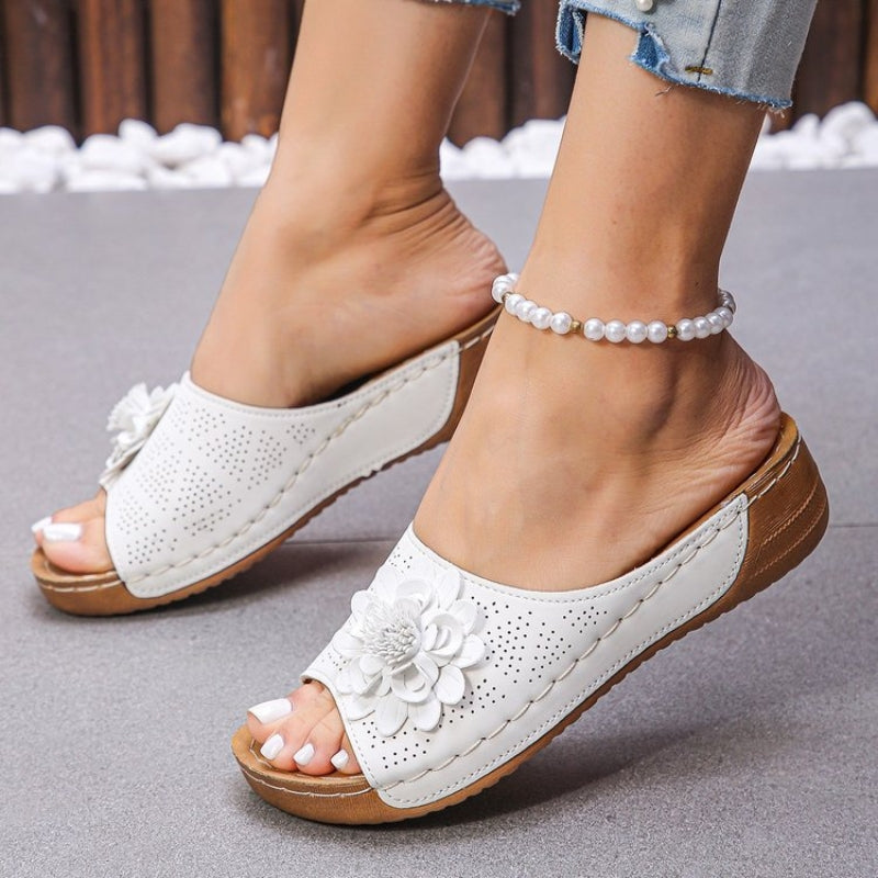 Layla – Floral Slip-On Sandals - Image 2