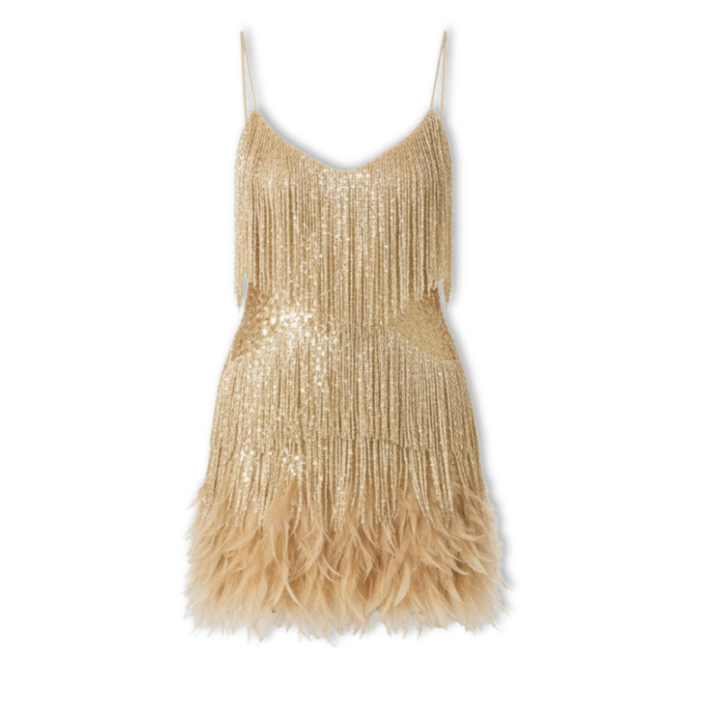 Sophia – Feather Trimmed Evening Dress - Image 5