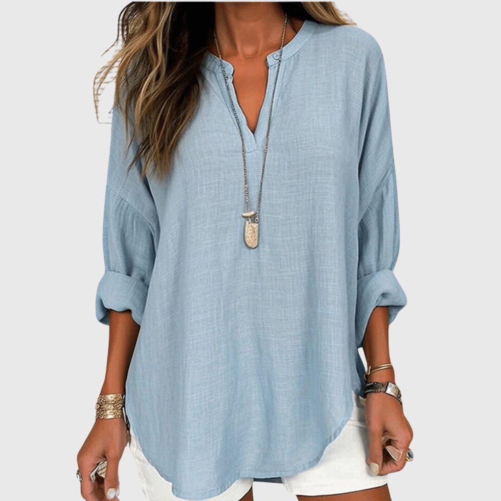 Annika – Flowy Elegant Beach Blouse - Image 1