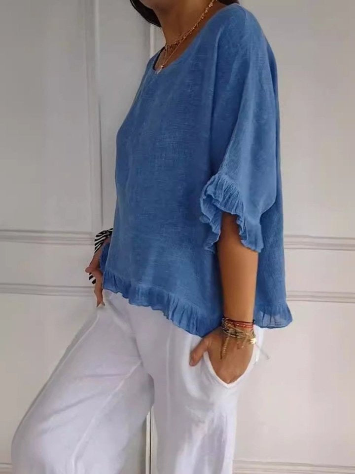 Leni – Women Casual Ruffle Blouse - Image 3