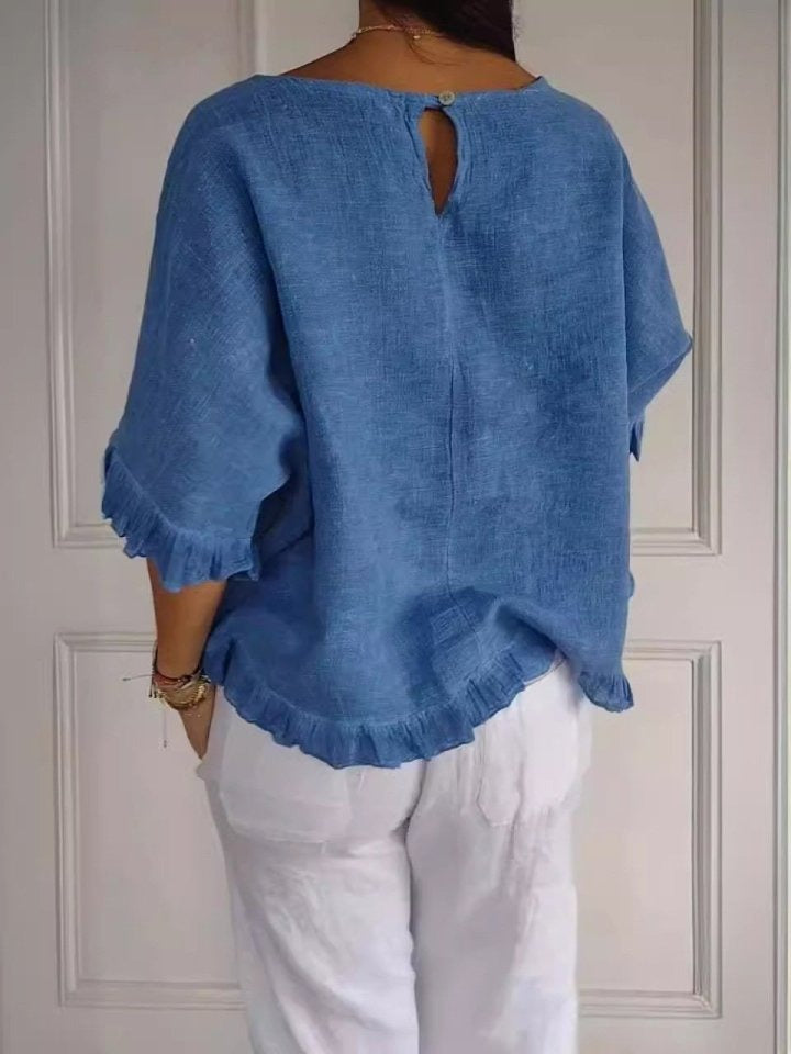 Leni – Women Casual Ruffle Blouse - Image 4