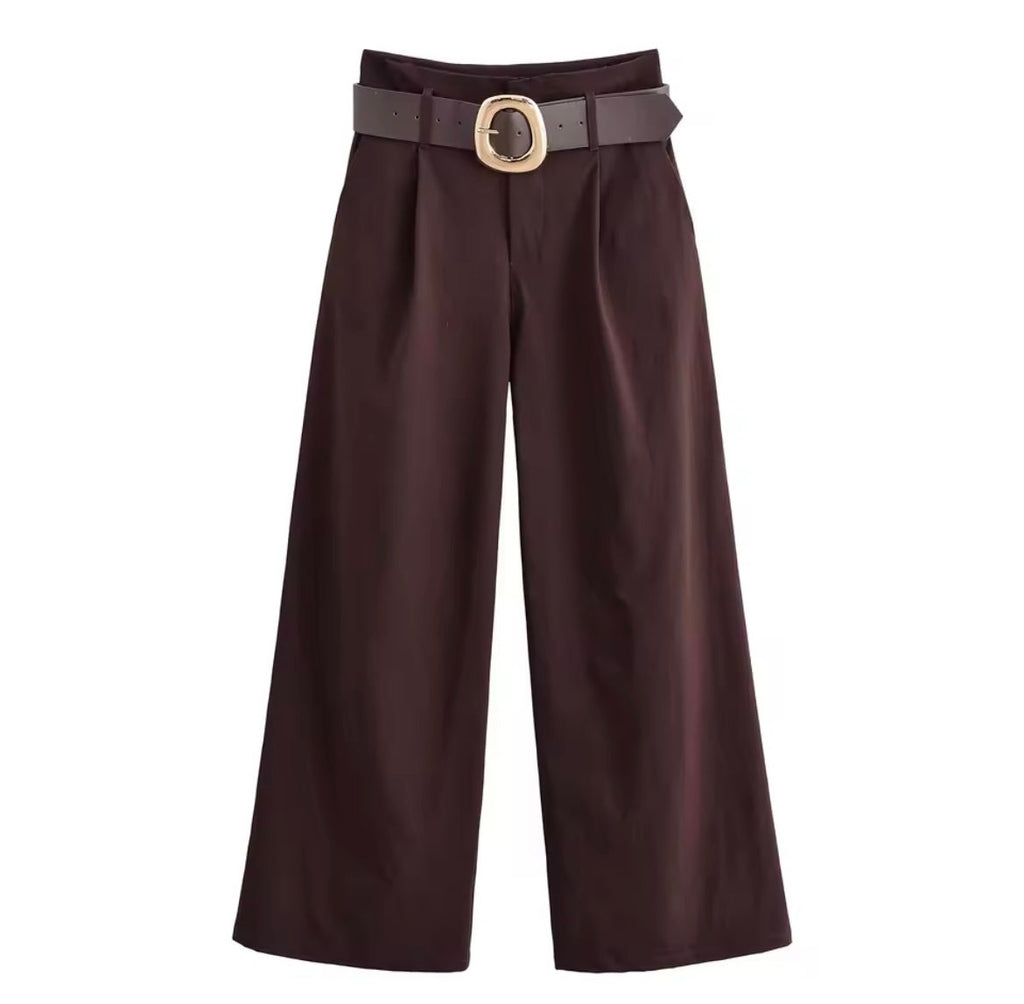 Julia – High-Waisted Wide-Leg Trousers - Image 1