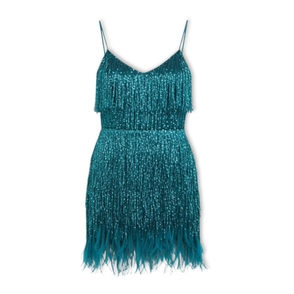 Sophia – Feather Trimmed Evening Dress - Image 6