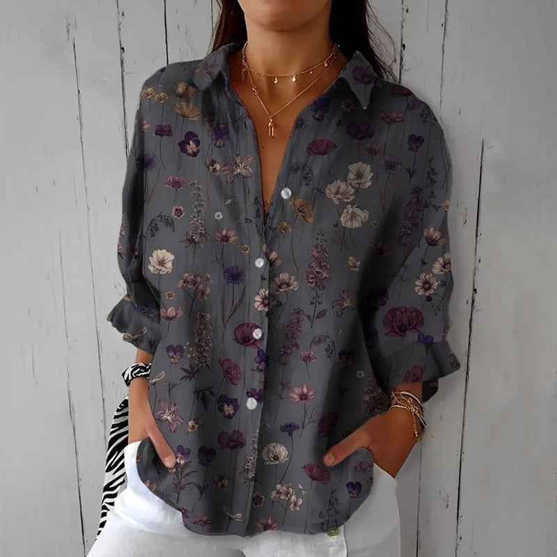 Lily – Women Floral Print Blouse - Image 1