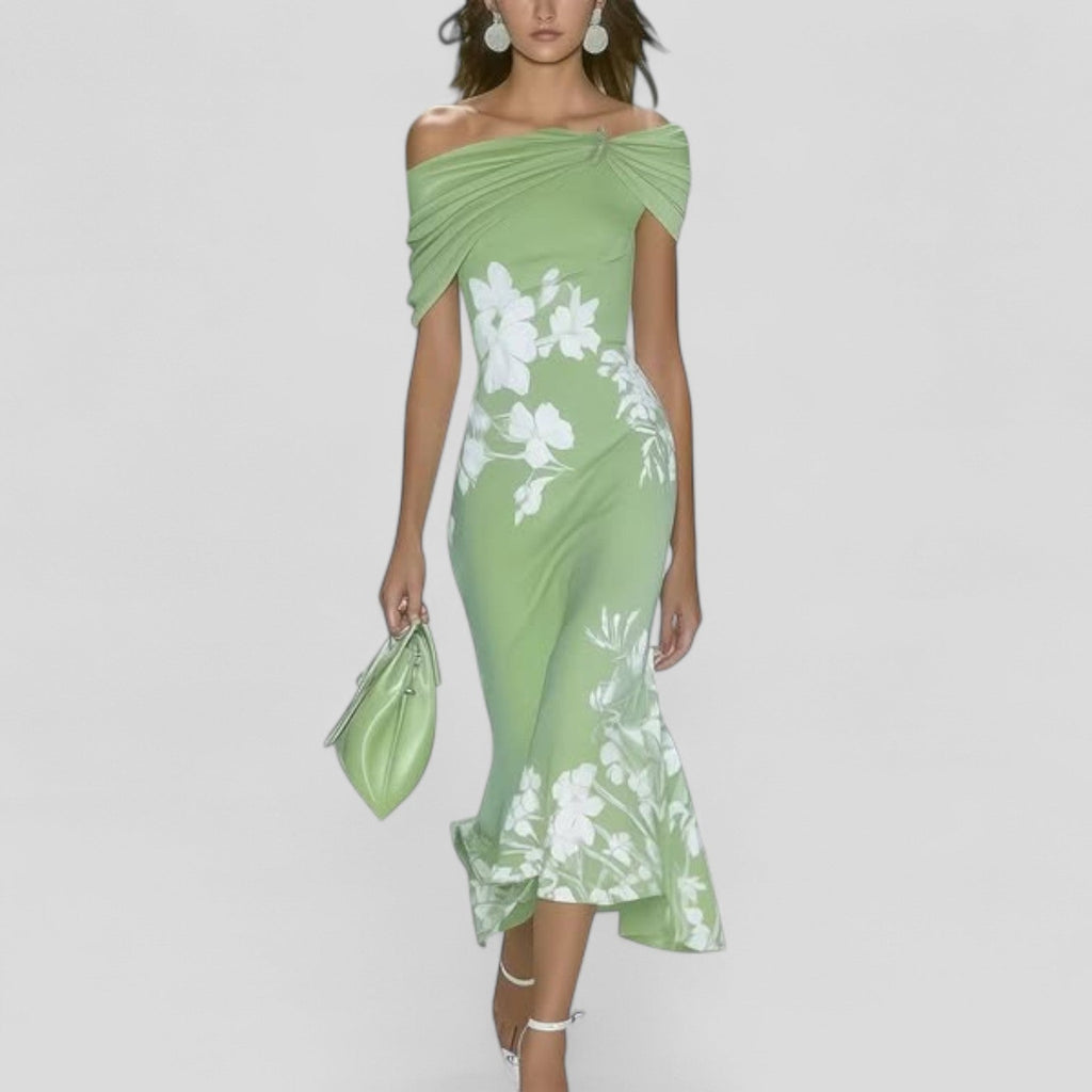 Lila – Women Floral Print Evening Dress - Image 1