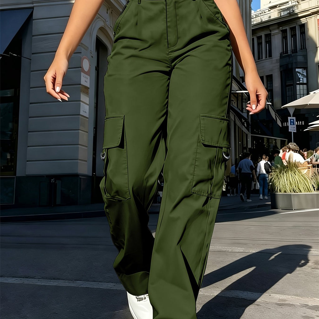 Cargo Pants Women's High Waisted with Pockets - Image 15