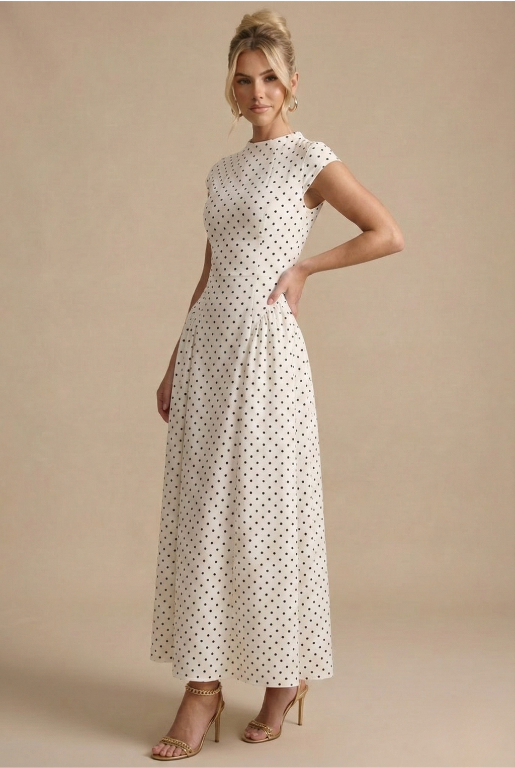 Ingrid – High Neck Cap Sleeve Dress - Image 4
