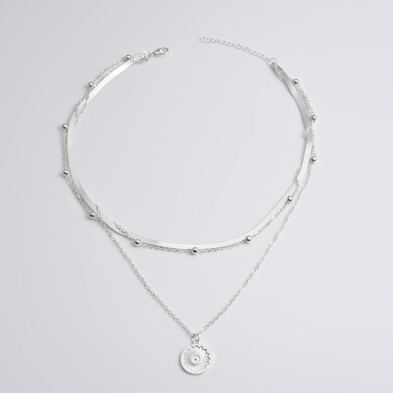 Rica – Elegant Layered Silver Necklace - Image 2