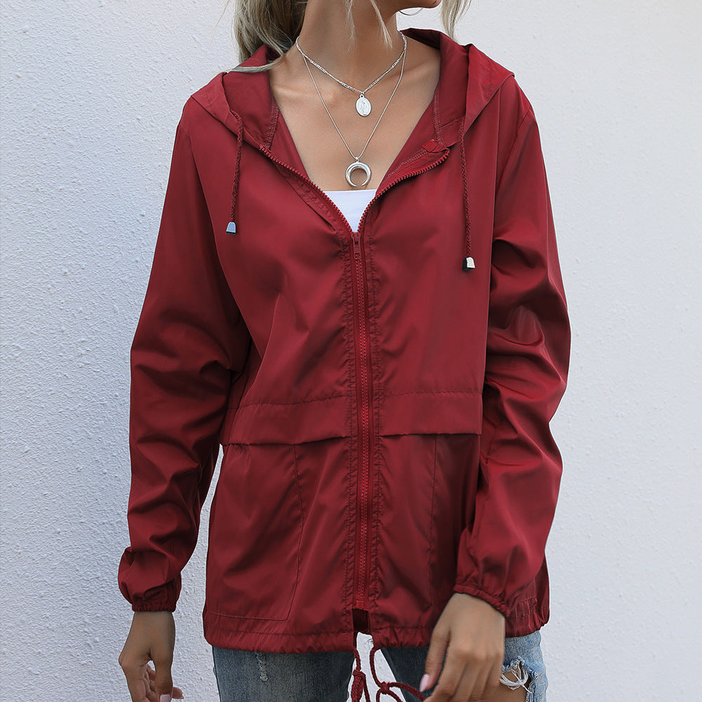 Lightweight women's jacket with a hood and a relaxed fit - J&B; - 5 - Elvaroza.com