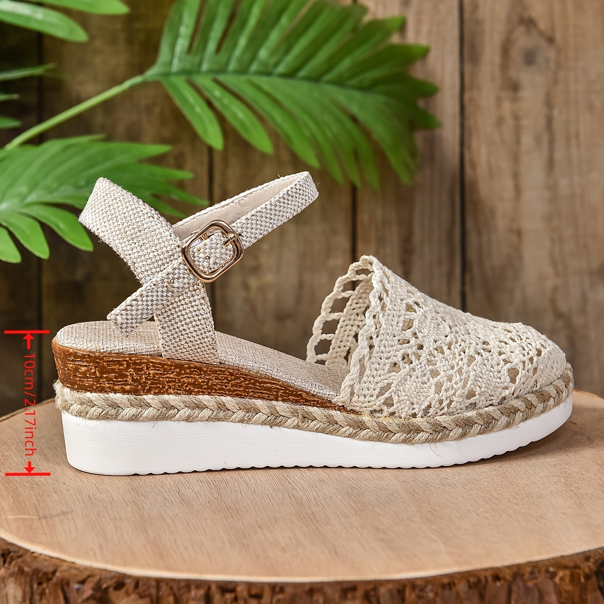 Annika – Women Crochet Wedge Sandals - Image 12