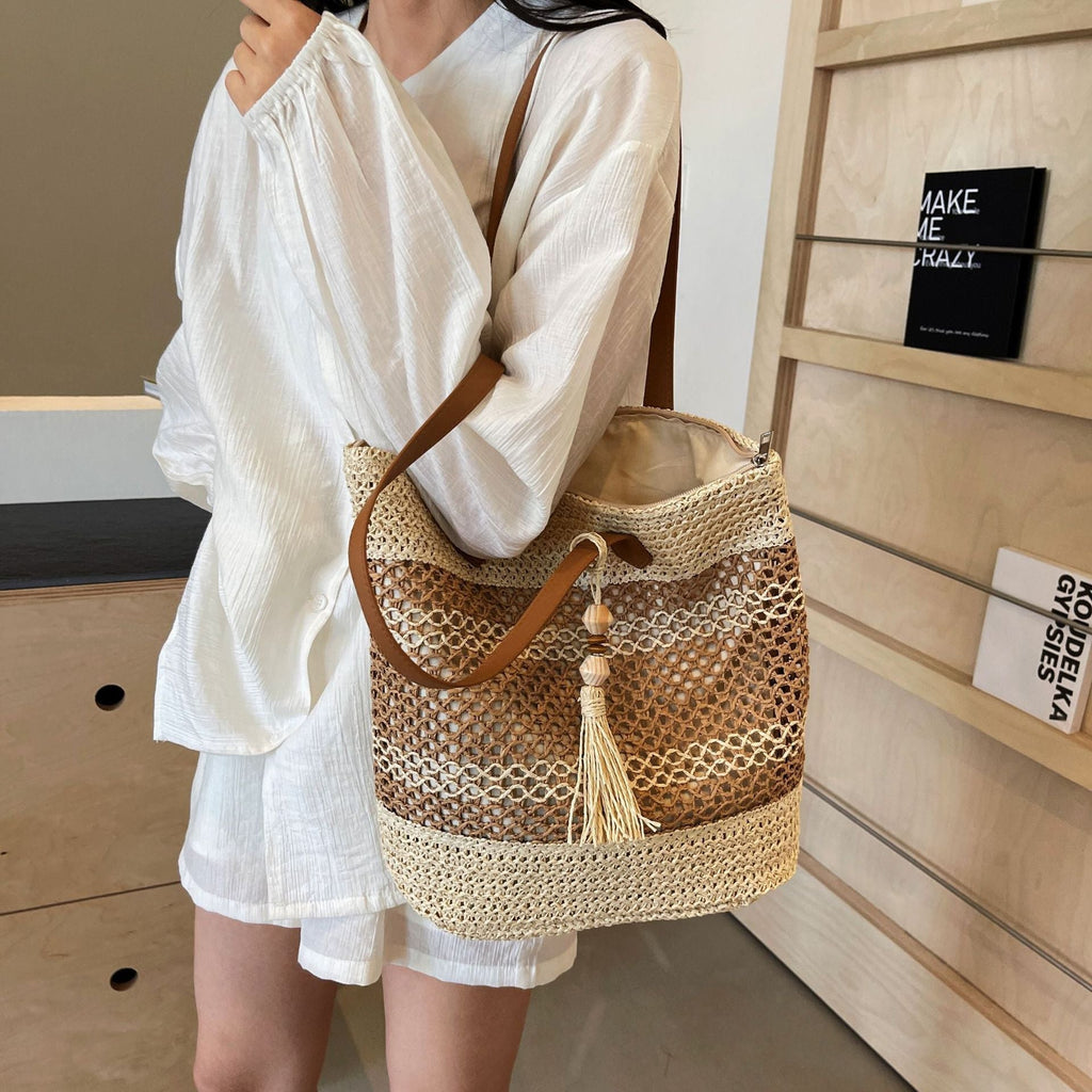 Mara – Stylish Woven Beach Bag - Image 2