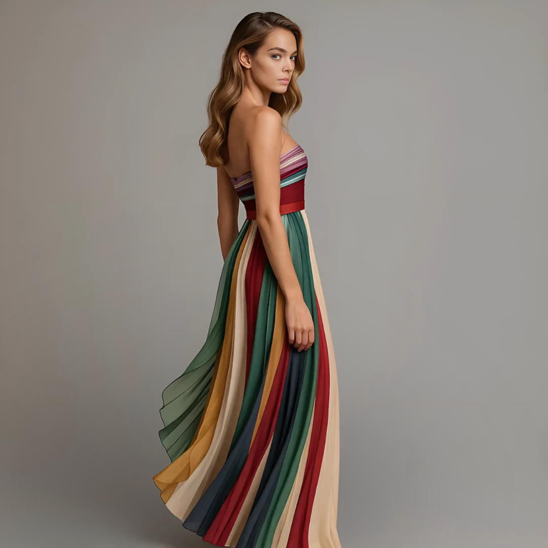 Christina– Women Floral Print Wedding Guest Dress - Image 3