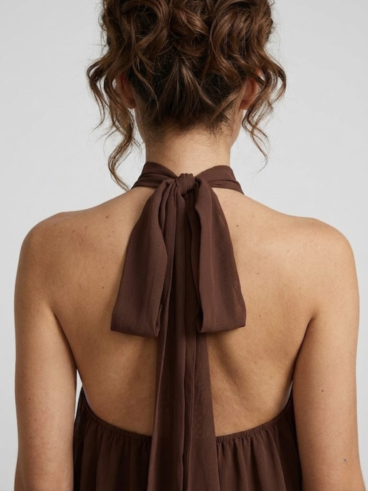 Verena – Flowy Halter with High Neck Dress - Image 16