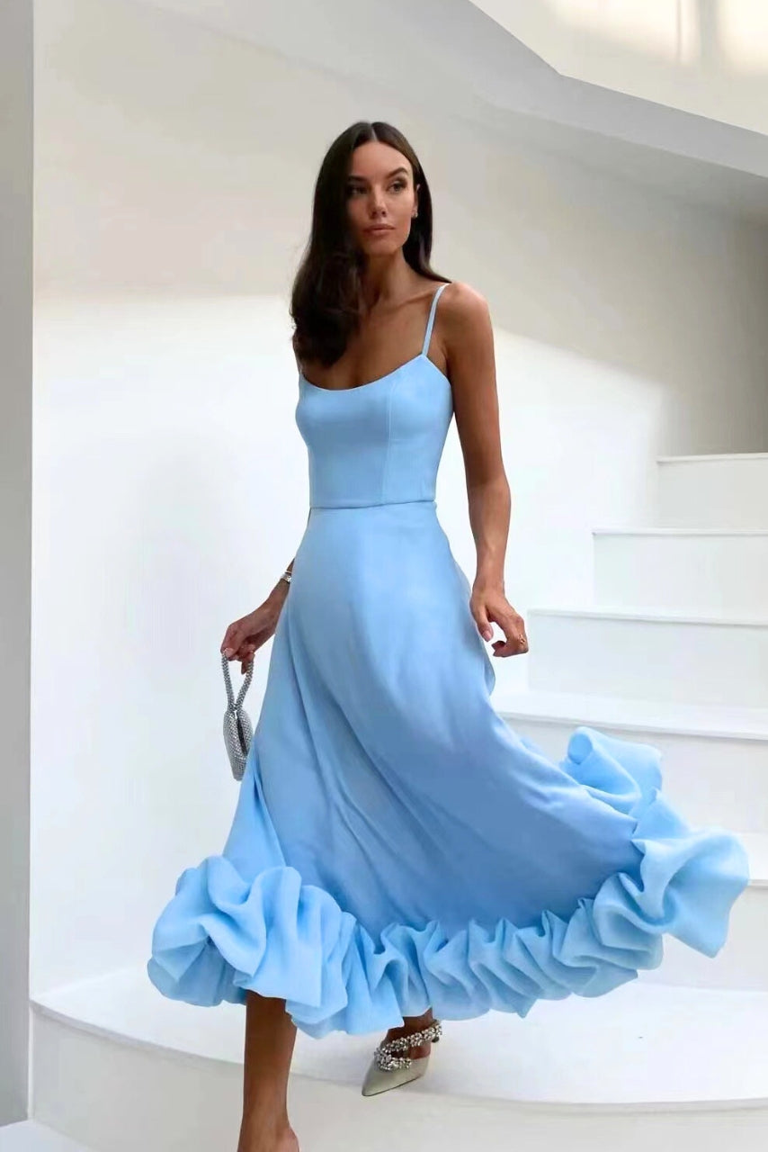 Maren – Ruffle Hem Wedding Guest Dress - Image 11